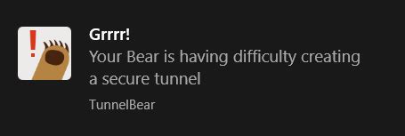 tunnelbear not connecting android