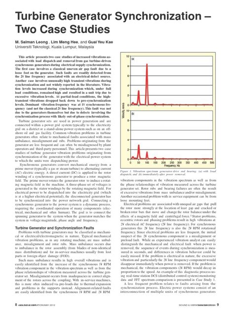 Turbine Generator Synchronization Two Case Studies
