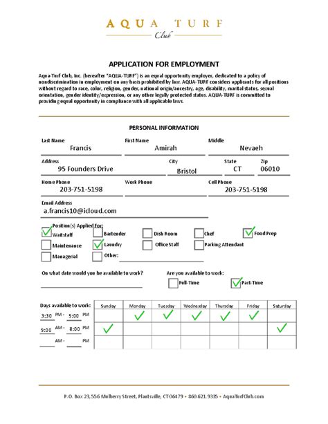Turf Application Form 2015