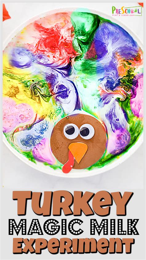 Turkey Magic Milk Science Experiment For November Thanksgiving Science Activities - Thanksgiving Science Activities