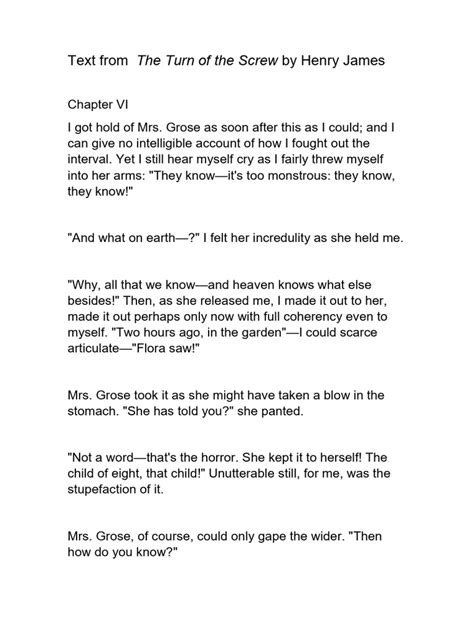 Turn Of The Screw Chapter Summary