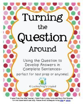 Turn Question Around Teaching Resources Tpt Turn The Question Around Worksheet - Turn The Question Around Worksheet