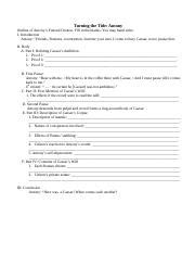Turning The Tide Antony Answer Key