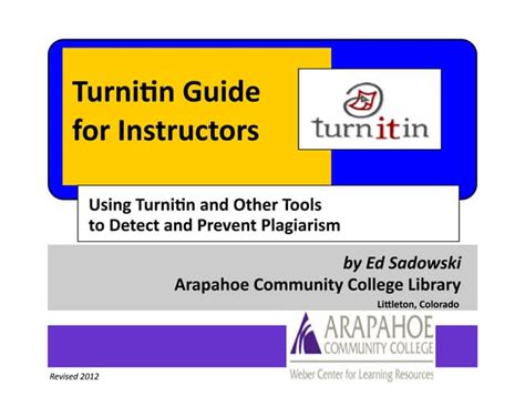 Full Download Turnitin Guide For Instructors 