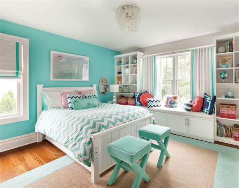 Turquoise And White Bedrooms