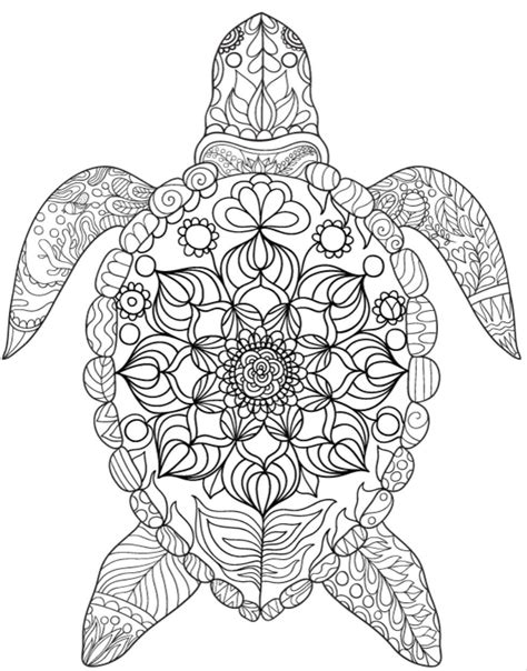 Turtle Mandala Coloring Pages Free Amp Printable Sea Turtle Mandala Coloring Page - Sea Turtle Mandala Coloring Page