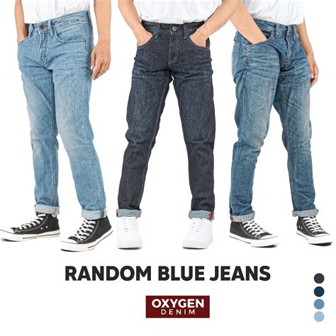 Turunan Warna Biru  Jual Oxygen Denim Slim Fit Jeans Random Turunan - Turunan Warna Biru