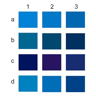 Turunan Warna Biru  Kombinasi Warna Cmyk Dan Rgb Dasar Desain Grafis - Turunan Warna Biru
