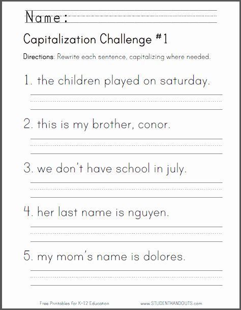 Tutorial 30 Instantly Printable Capitalization Worksheets Kindergarten Capitalization Worksheets - Kindergarten Capitalization Worksheets