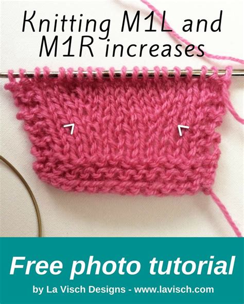 tutorial knitting M1L and M1R increases La Visch Designs