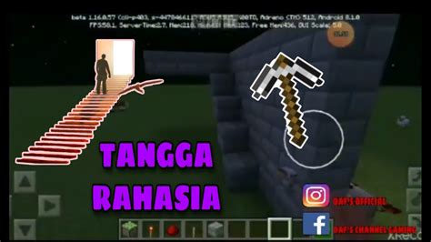 tutorial tangga rahasia Minecraft PC Java Edition YouTube