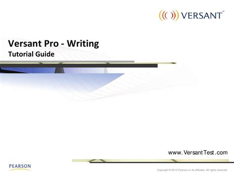 Full Download Tutorial Guide Vpro Writing Test Pdf 