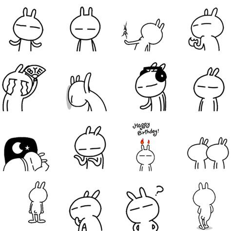 tuzki bunny emoticons for messenger