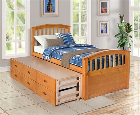 Twin Size Bed Frame With Drawers