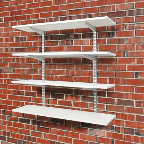 TWIN SLOT SHELVING：Flexi Storage Home Solutions 667 x 335mm White Double Slot Front