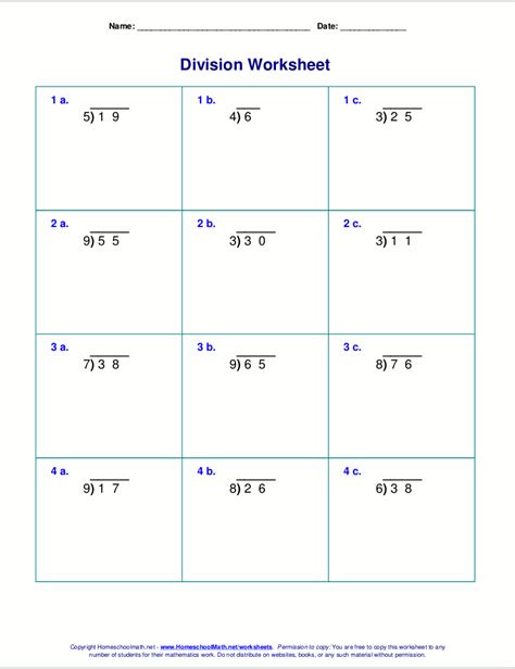 Two Digit Division Without Remainder Worksheet 1 Digit Division Worksheets - 1-digit Division Worksheets