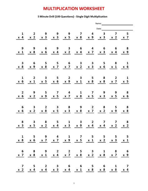 Two Minute Multiplication Worksheets 2 Minute Math Worksheets - 2 Minute Math Worksheets