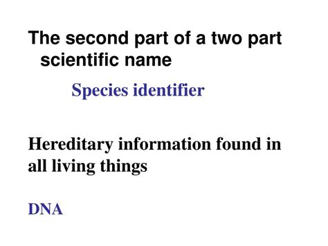 Two Part Scientific Name Of An Organism Crossword