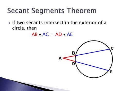 Two Secent Segments Theorme
