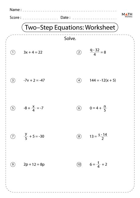 Two Step Equation Worksheet Generator   Two Step Equations Worksheets Easy Teacher Worksheets - Two Step Equation Worksheet Generator