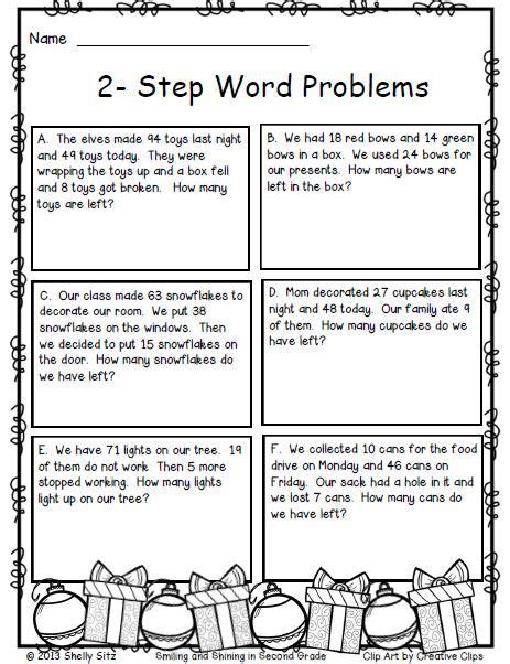 Two Step Word Problems For Second Grade Teaching Word Work For Second Grade - Word Work For Second Grade
