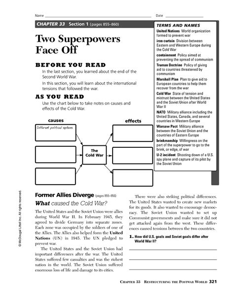 Read Two Superpowers Face Off Chapter 33 Worksheet Key 