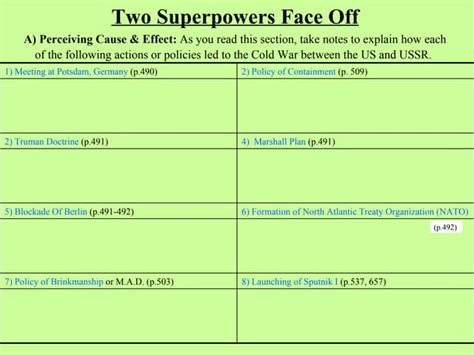 Read Two Superpowers Face Off Study Guide 