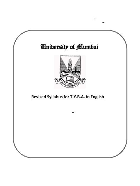 tyba english syllabus external