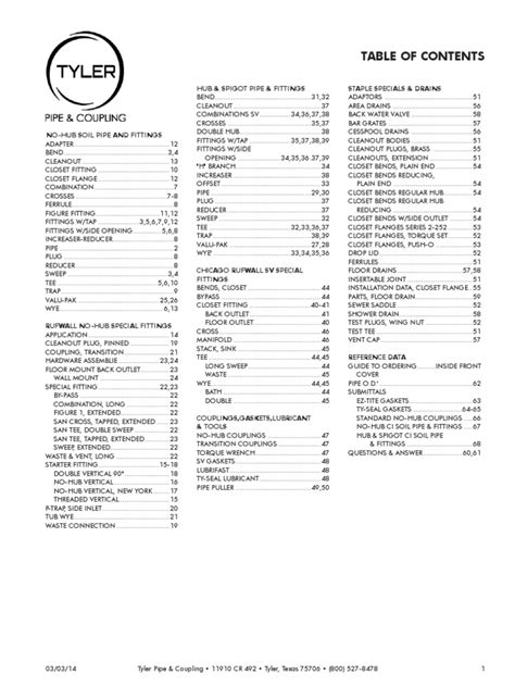 Tyler Pipe Catalog