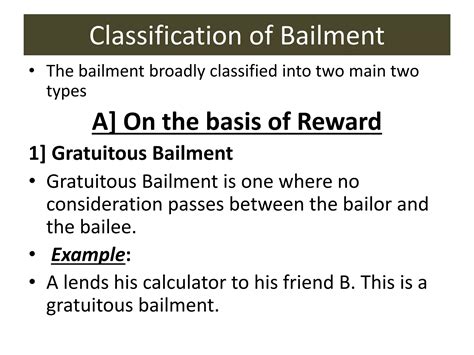 Types Of Bailment