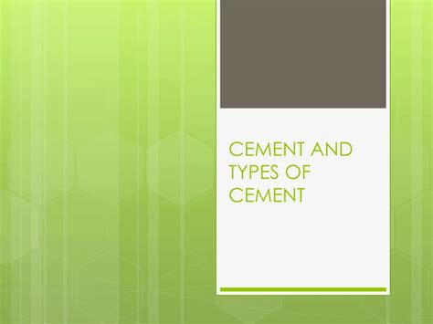 types of cement ppt