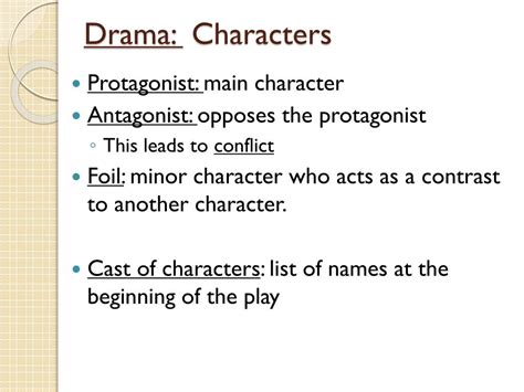 Types Of Drama Character