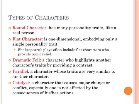 Types Of Drama Characters