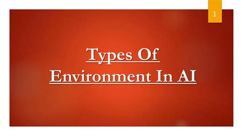 Types Of Environment In Ai