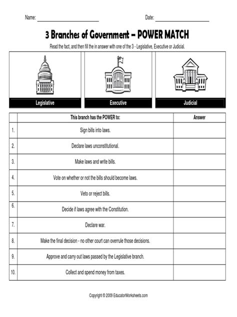 Types Of Government Worksheet Answers Powers Of Government Worksheet - Powers Of Government Worksheet
