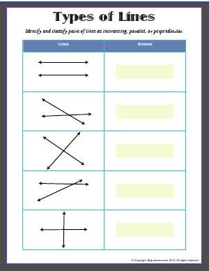 Types Of Lines Worksheet   Lines Line Segments And Rays Worksheets - Types Of Lines Worksheet