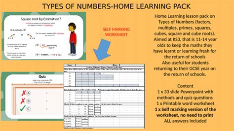 Types Of Numbers Home Learning Pack Teaching Resources Types Of Numbers Worksheet - Types Of Numbers Worksheet