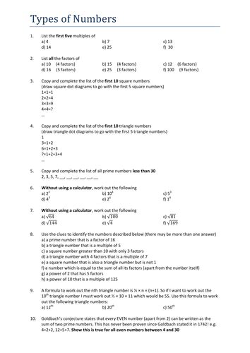 Types Of Numbers Live Worksheets Types Of Numbers Worksheet - Types Of Numbers Worksheet