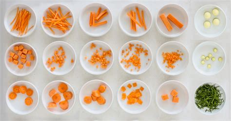 Types Of Vegetable Cuts