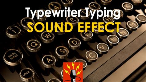 Typewriter Typing Sound Effect  YouTube