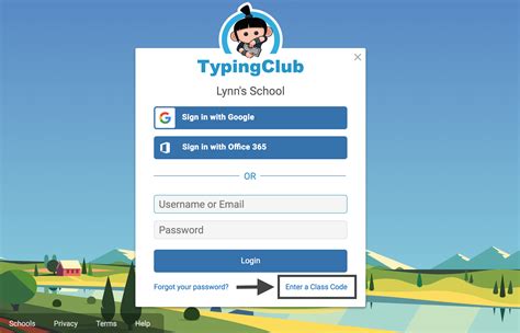 typing club com login