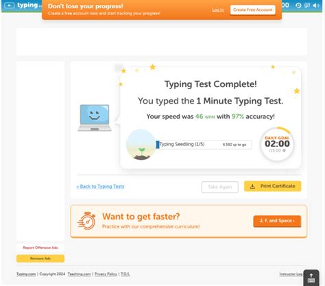 Typingcom One Minute Test