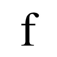 U 0066 Latin Small Letter F F Unicode Small Letter F In Four Line - Small Letter F In Four Line