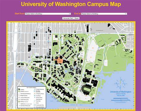 u washington map
