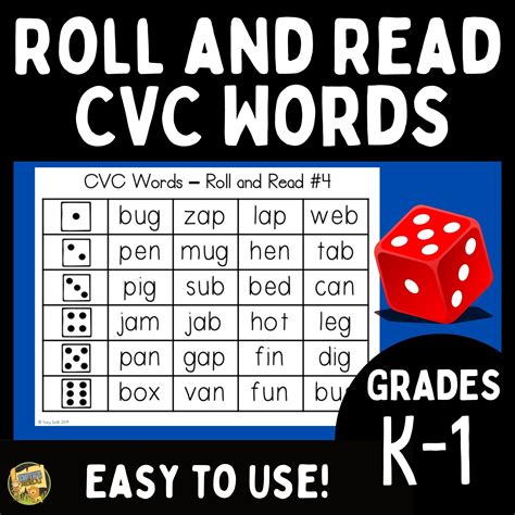 U0027ku0027 Cvc Words Roll And Read Mat Phase Cvc Words That Start With K - Cvc Words That Start With K