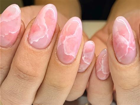 Uñas Efecto Marmol Rosa