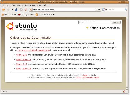 Read Ubuntu Documentation 