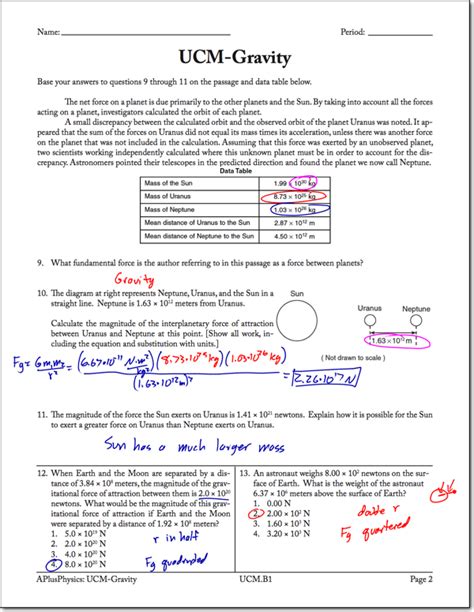 Ucm Gravity Worksheet Answers Free Download Idresep Com Universal Gravitation Worksheet Physics Answers - Universal Gravitation Worksheet Physics Answers