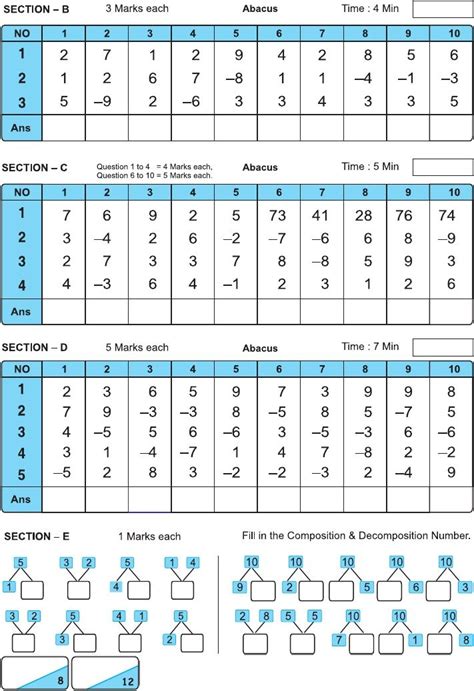 Ucmas Abacus Model Question Papers