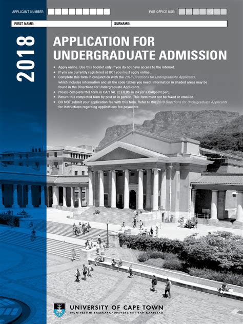 Uct Application Form 2015